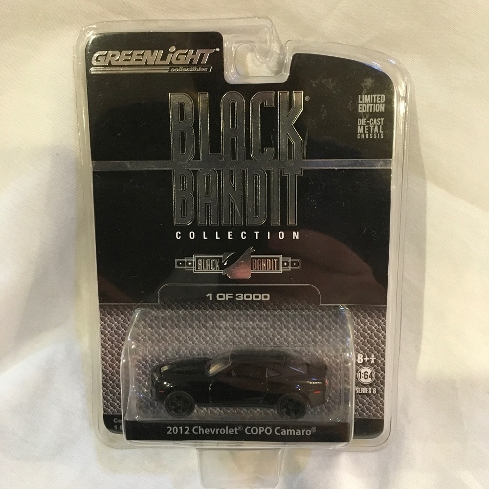 1/64 Greenlight Limited Edition Black Bandit 2012 Chevrolet COPO Camaro - NEW